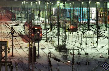 Berlin  Deutschland  die Gleisanlagen am Bahnhof Lichtenberg