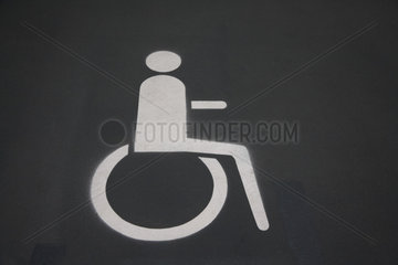Mainz  Deutschland  Piktogramm Rollstuhlfahrer