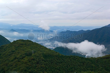 Nikko  Japan  Blick ueber den Nikko-Nationalpark