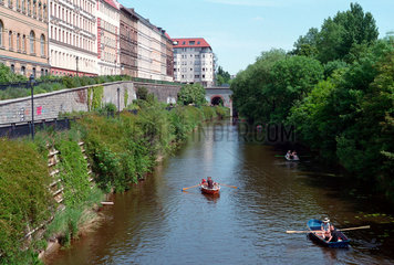Leipzig  Bootsverkehr auf dem Karl-Heine-Kanal