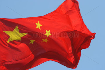 Peking  Fahne der Volksrepublik China
