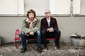 Berlin  Deutschland  Filmemacher Chris Wright und Stefan Kolbe
