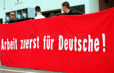 Berlin  Deutschland  NPD-Demonstration