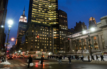 Abendstimmung auf New Yorks Fifth Avenue