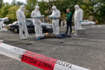 Berlin  Deutschland  Polizeiuebung Terroranschlag