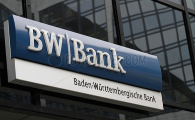 Stuttgart  Deutschland  das Logo der BW-Bank