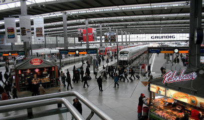 Muenchen  Deutschland  Muenchner Hauptbahnhof