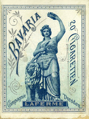 alte Zigarettenschachtel  Marke Bavaria   1898