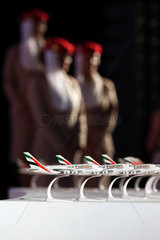 Dubai  Vereinigte Arabische Emirate  Modellflugzeuge der Fluggesellschaft Emirates
