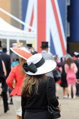 Royal Ascot  Fashion on Ladies Day: Woman with stylish hat