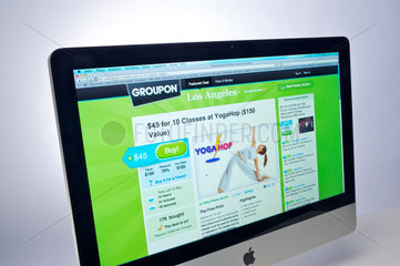 Hamburg  Deutschland  Internetseite Groupon auf einem Apple-iMac