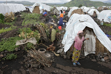 Goma  Demokratische Republik Kongo  Fluechtlingslager IDP Camp Bulengo