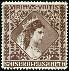 Kaiserin Elisabeth von Oesterreich  Reklamemarke  1910