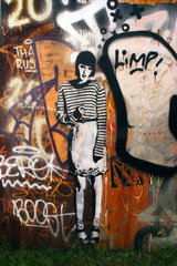 Berlin  Deutschland  Graffiti an einer Wand