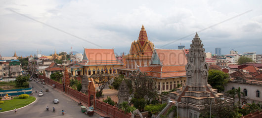 Phnom Penh  Kambodscha  Blick ueber die Stadt