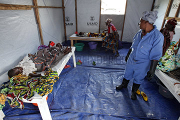 Goma  Demokratische Republik Kongo  Raum mit Cholera Patienten