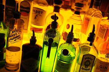 Berlin  Deutschland  Spirituosen in einer Berliner Bar