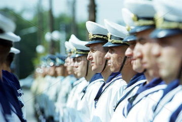 Bulgarische Marinesoldaten bei einem Appell  Sofia