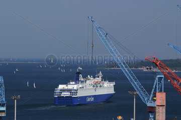 Kiel  Deutschland  die Oslo-Faehre der Color Line Reederei