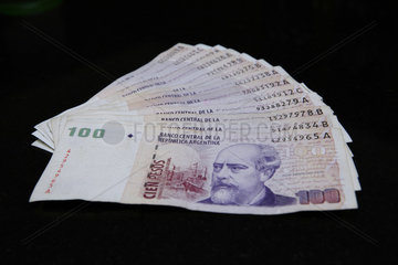 Buenos Aires  Argentinien  argentinische Banknoten