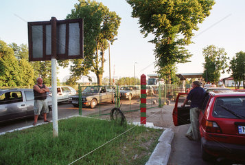 Grenzuebergang Mamonowo-Gronowo (Heiligenbeil) an der russisch-polnischen Grenze