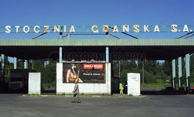 Eingangstor der Danziger Werft  Polen