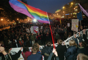 Kundgebung beim Marsz Rownosci (Marsch der Gleichheit) in Posen (Poznan)  Polen