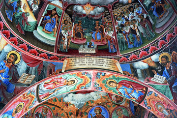 Fresken an der Sveta Bogorodica im Rila-Kloster  einem Wahrzeichen Bulgariens
