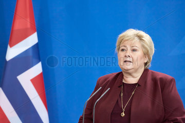 Berlin  Deutschland - Erna Solberg  Ministerpraesidentin von Norwegen.