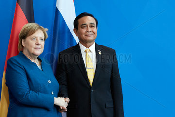Berlin  Deutschland - Angela Merkel und General Prayut Chan-o-cha. Deutsche Bundeskanzlerin und der Ministerpraesident Thailands.