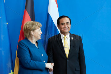 Berlin  Deutschland - Angela Merkel und General Prayut Chan-o-cha. Deutsche Bundeskanzlerin und der Ministerpraesident Thailands.