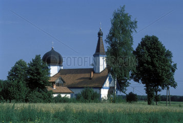 idyllische Holzkirche