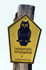 Neuenhagen  Deutschland  Hinweisschild Landschaftsschutzgebiet