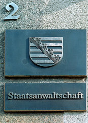 Leipzig  Staatsanwaltschaft mit saechsischem Wappen