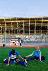 Berlin  Deutschland  Maedchenmannschaft des SC Union 06 im Poststadion beim Training