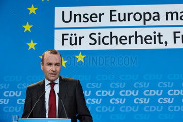 Berlin  Deutschland - Manfred Weber  stellvertretender CSU-Vorsitzender und Vorsitzender der EVP-Fraktion im EU-Parlament.