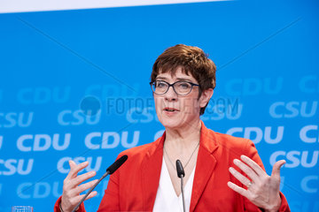 Berlin  Deutschland - Annegret Kramp-Karrenbauer  CDU-Vorsitzende.