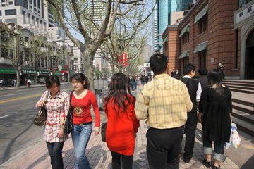 Shanghai  Menschen im Zentrum