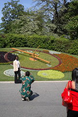 Schweiz  Genf  Blumenuhr