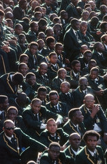 Polokwane  Suedafrika  Priester in ihren Uniformen der Zion Christian Church
