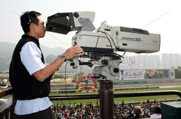 Hong Kong  China  Kameramann bei der Arbeit