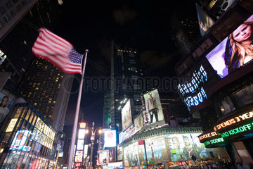New York City  Times Square bei Nacht