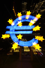Frankfurt  Deutschland  Symbol des Euro