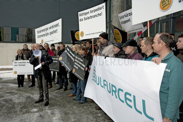 Protest gegen Kuerzung der Solar-Foerderung