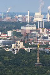 Berlin  Panorama Siegessaeule und Spandau