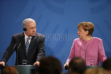 Benjamin Netanjahu und Angela Merkel am 16.02.2016