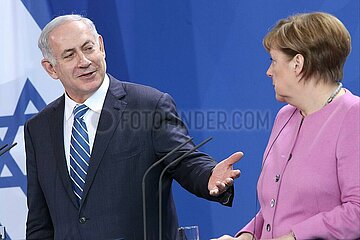 Benjamin Netanjahu und Angela Merkel