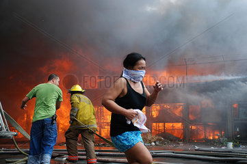 Philippinen  Feuer in Manila