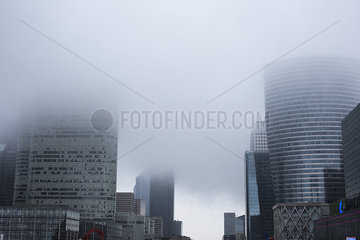 Foggy cityscape