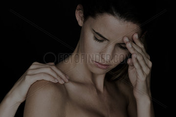 Young woman being consoled